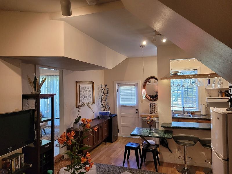 entrance and view from living area
