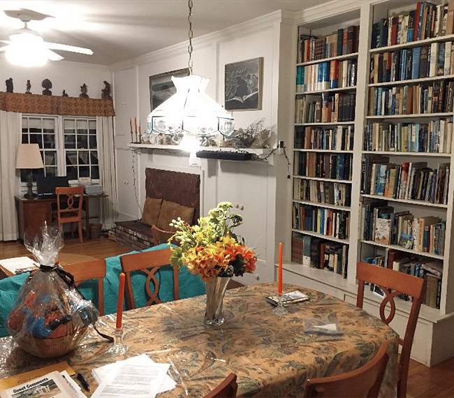 Dining table with view into Living Room