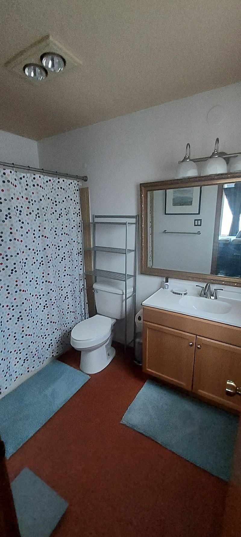 MASTER BATHROOM. Recently renovated. It has a large bathtub and a new sleek vanity, hardware and toilet.