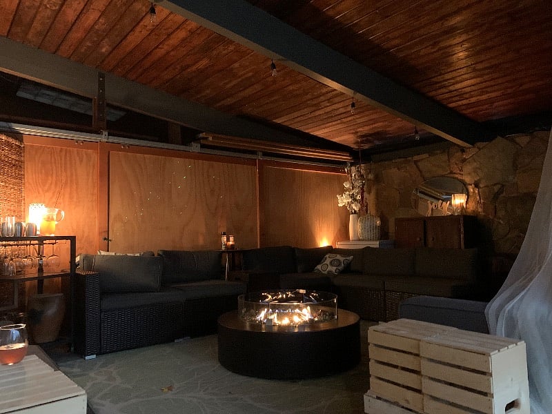 Lots of winter happy hours around the firepit in our Carport Lounge. <3