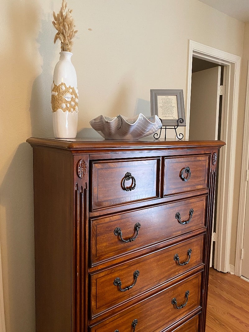 Large closet and chest of drawers to put your clothes in.