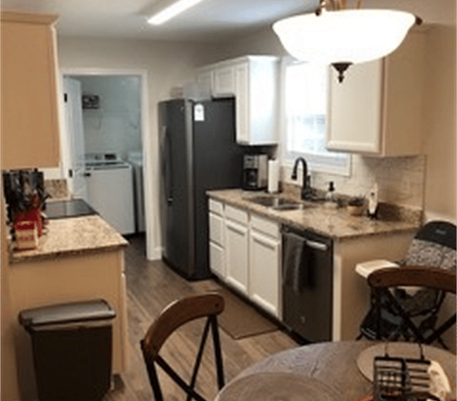 Kitchen and Laundry room.