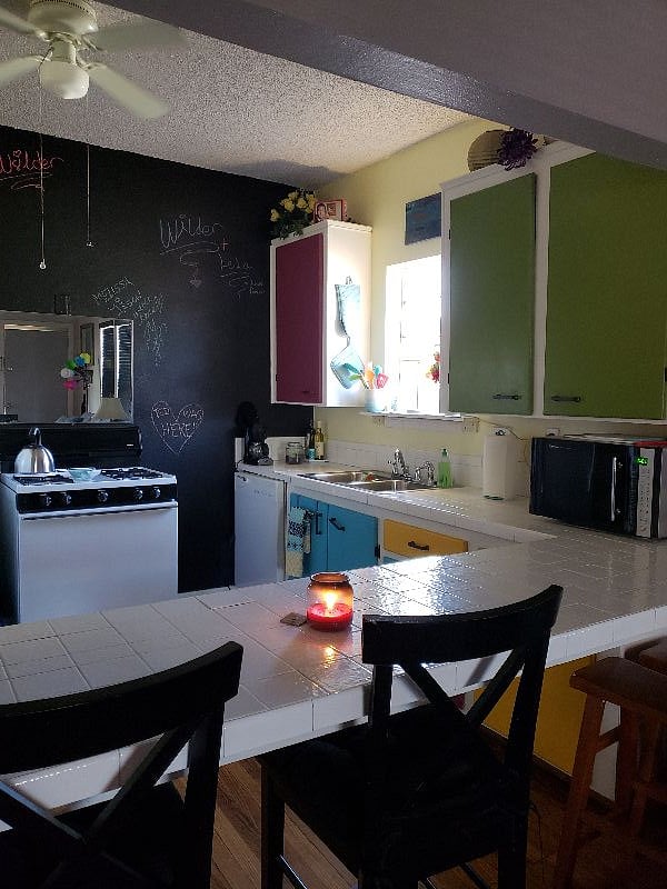 This is kitchen of downstairs unit.