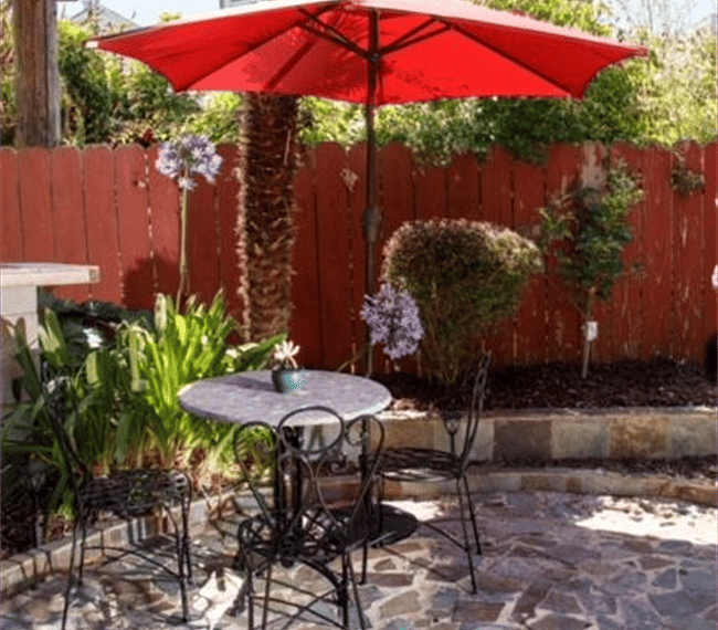 Backyard area
