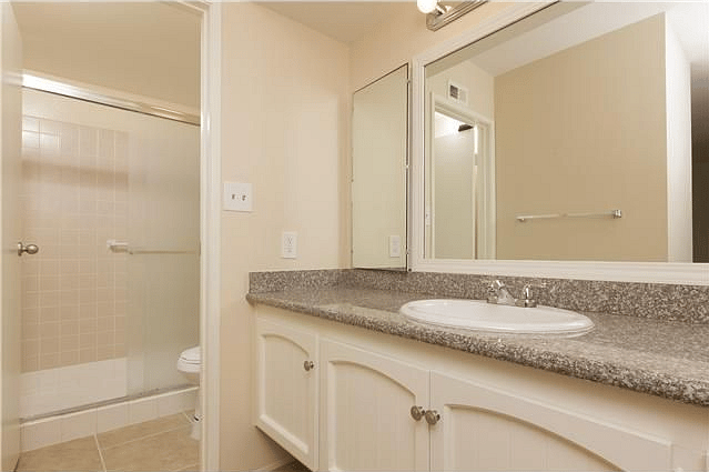 Master suite bathroom one of the two full bathrooms upstairs.