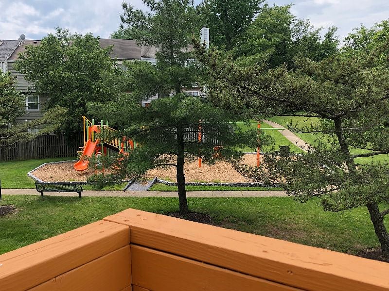 Playground right behind and within view of the house