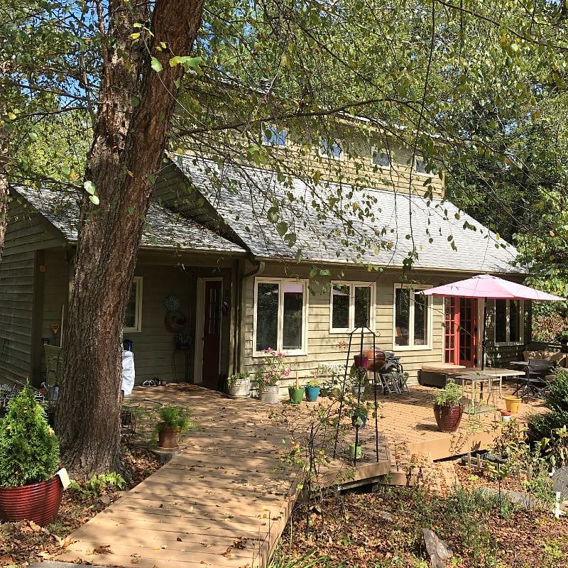Front entrance of main house.