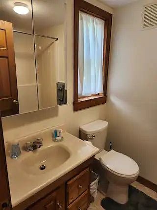 Full bath located on the first floor.