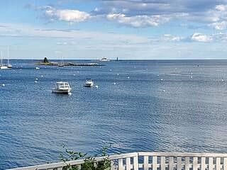 View from backyard overlooking Whaleback Lighthouse.
