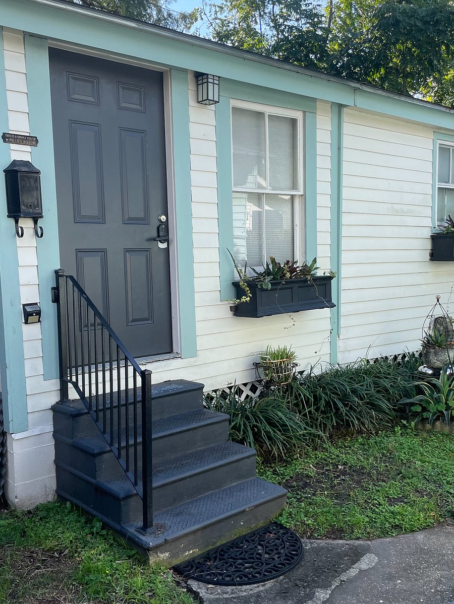 Front door of cottage