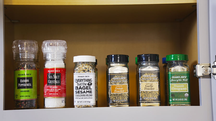 In the spice cabinet.