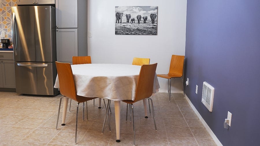 Dining table area.