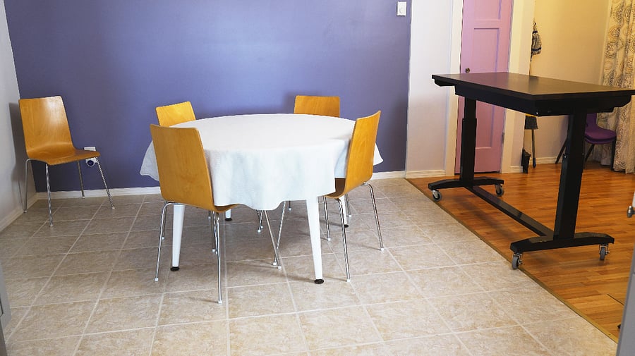 Dining table area.