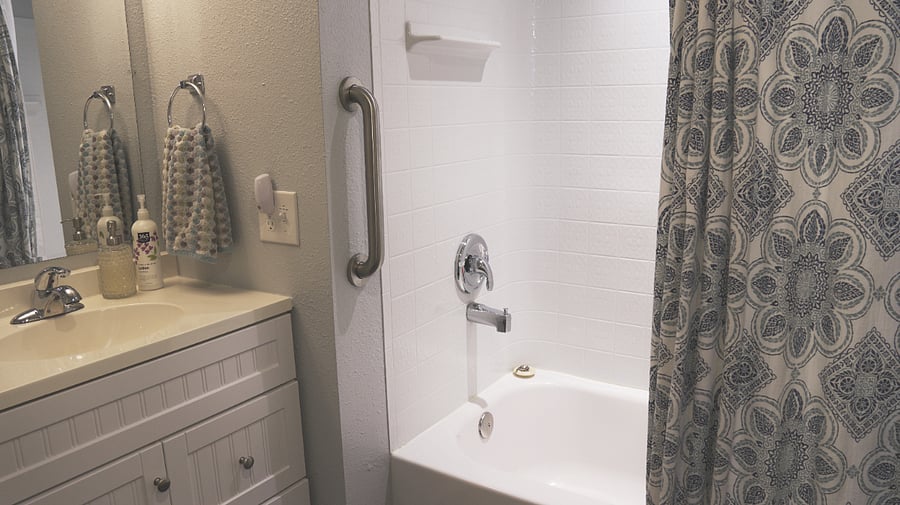 Grab bar for shower.