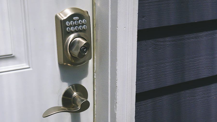 Door code access.