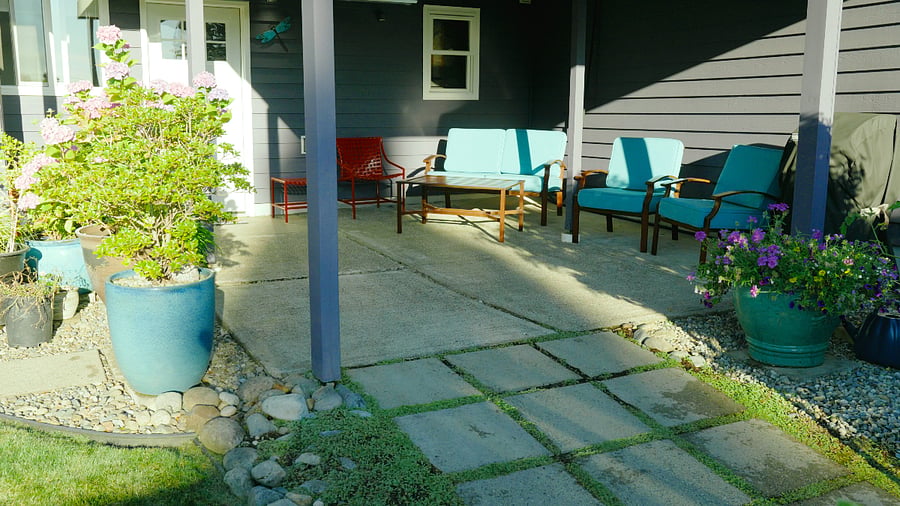 Kitchen door patio area.