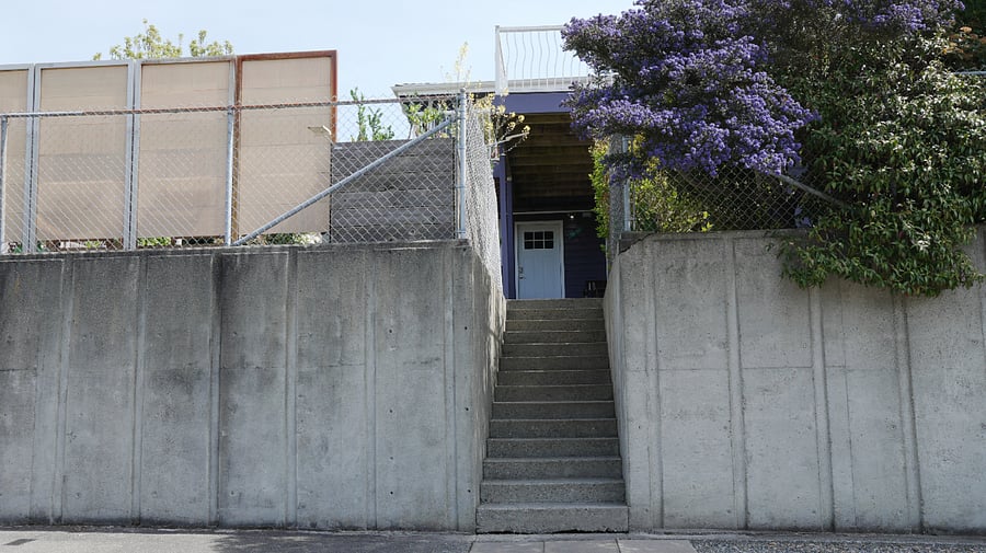 Stairs to main entry.