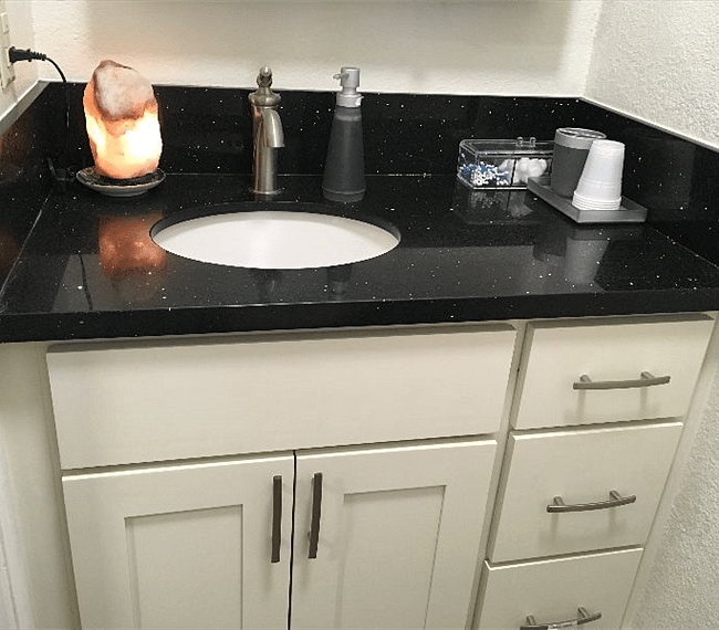 Bathroom is separate from shower room