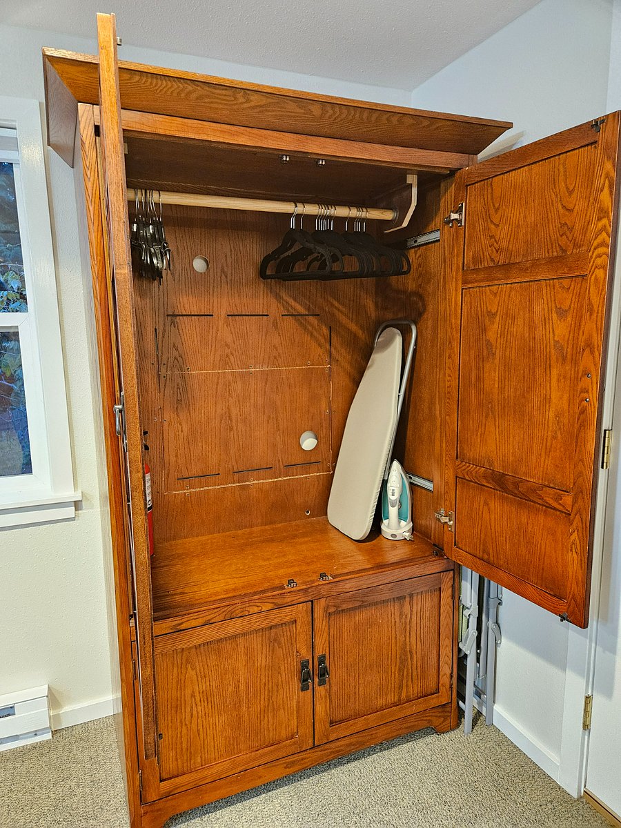 Large armoire for extra storage!