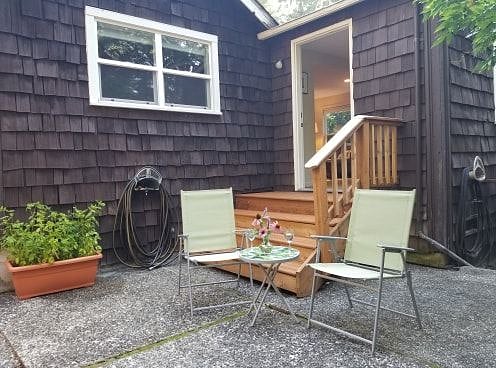 Private back patio.
