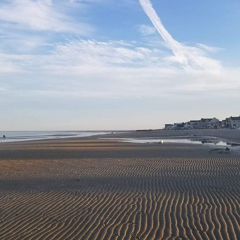 Beach stroll at sunset