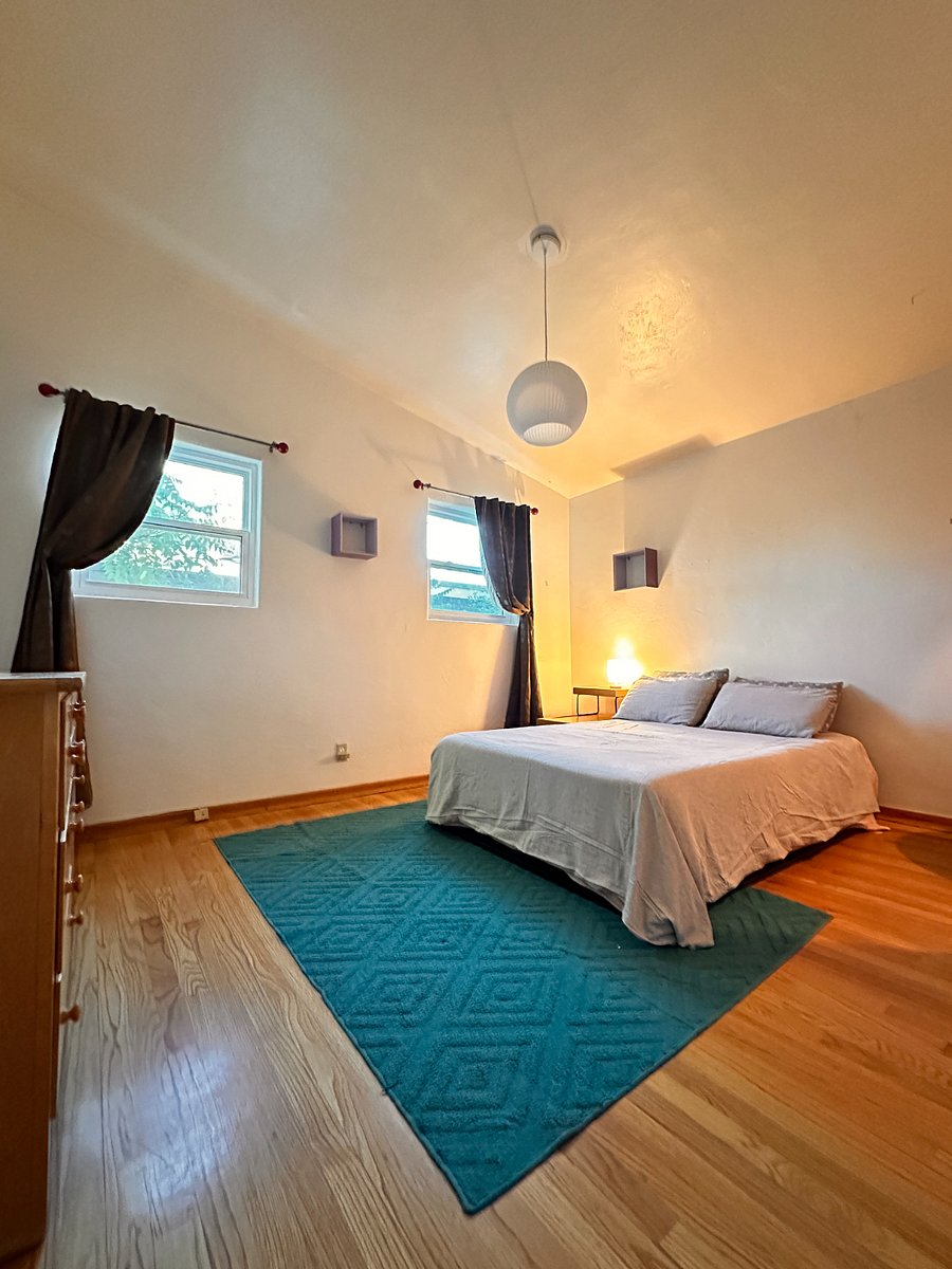 Upstairs bedroom 2 - full bed, full-sized dresser, double closets