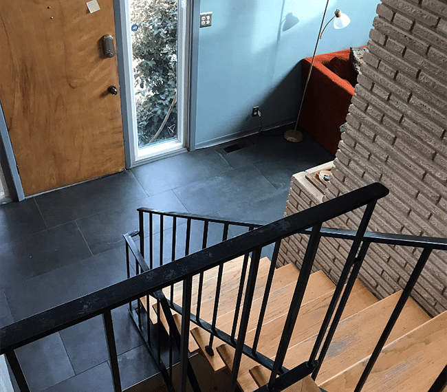 View from the top of the stairs