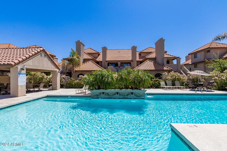 Swimming pool on property