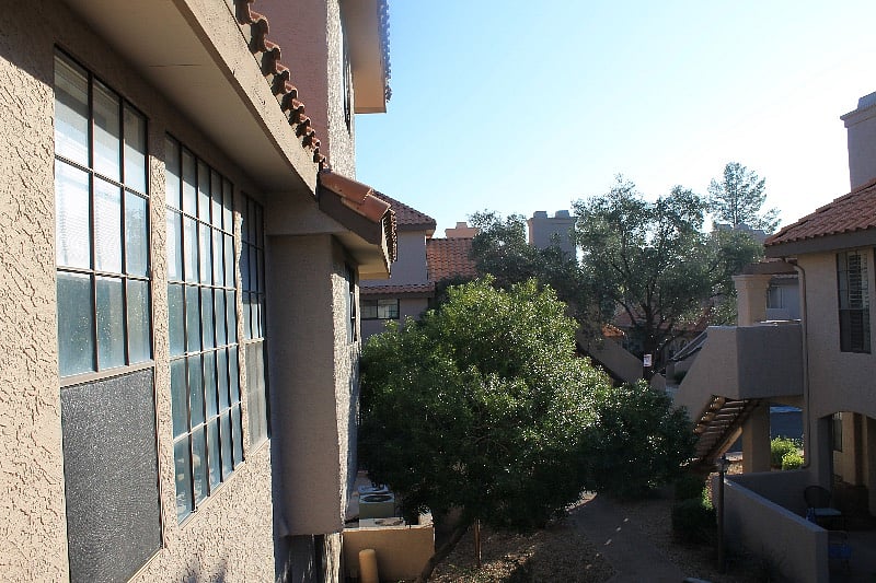 Facing east - the large park is on the other side of the townhouses shown
