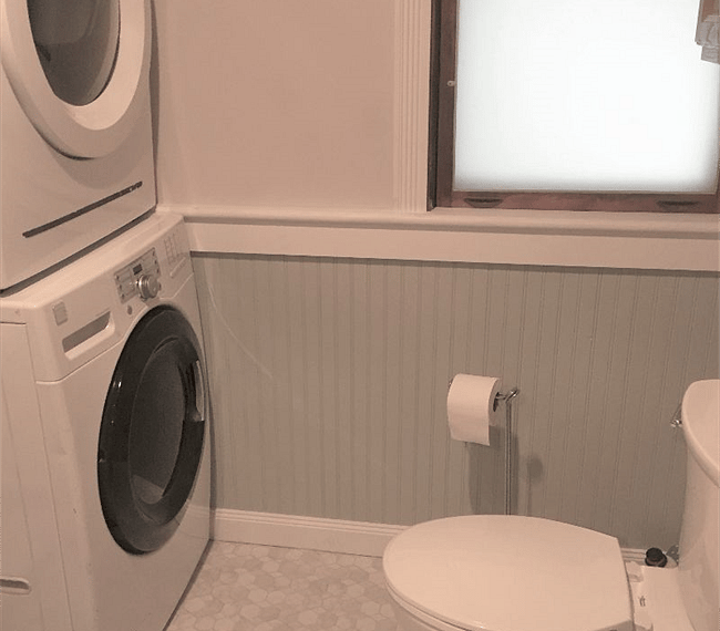 Bathroom and laundry.