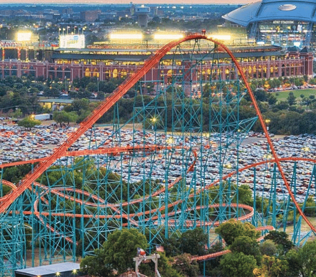 Arlington, TX. Six Flags, Texas Rangers, Dallas Cowboys...all twenty minutes from the front door.