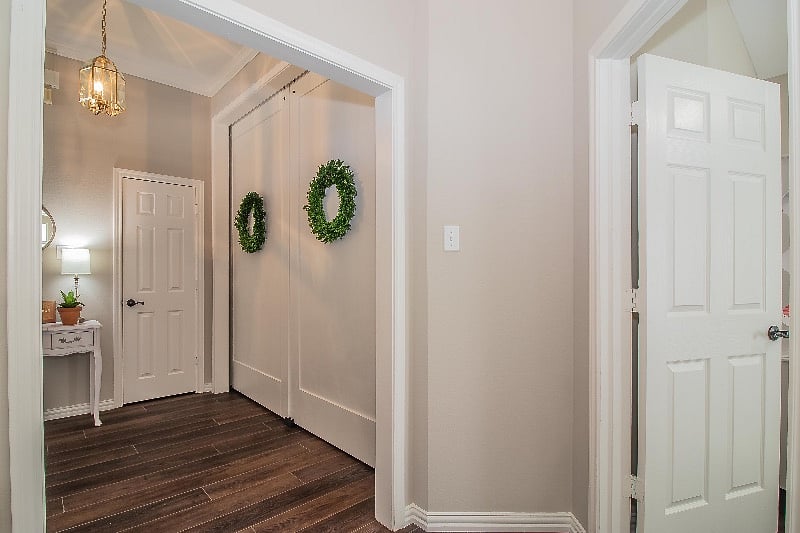 Double Doors separate your private living space from the owners. An alarm system gives both security.