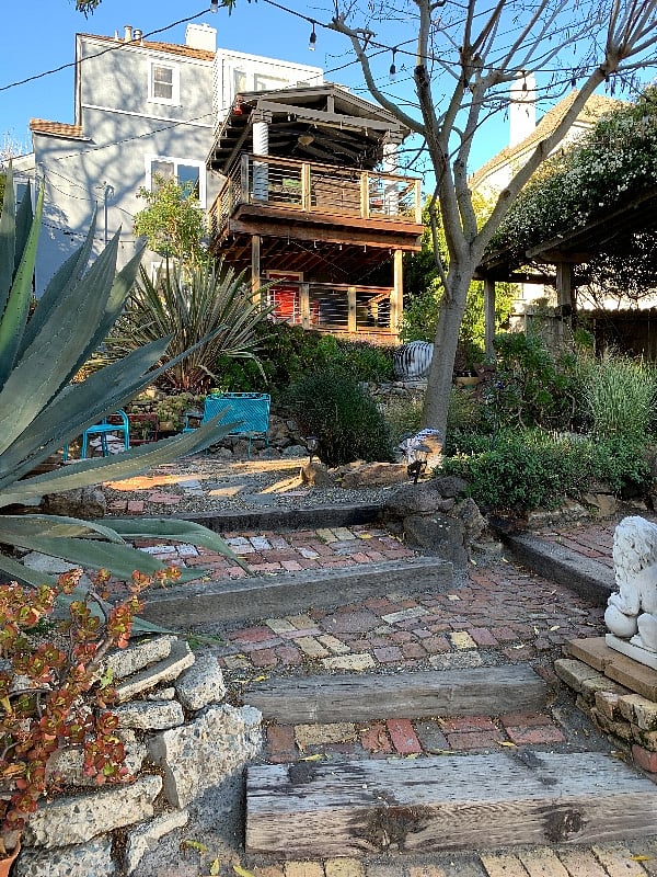 Mature garden, rear view of our home