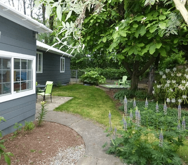 Private and fenced backyard
