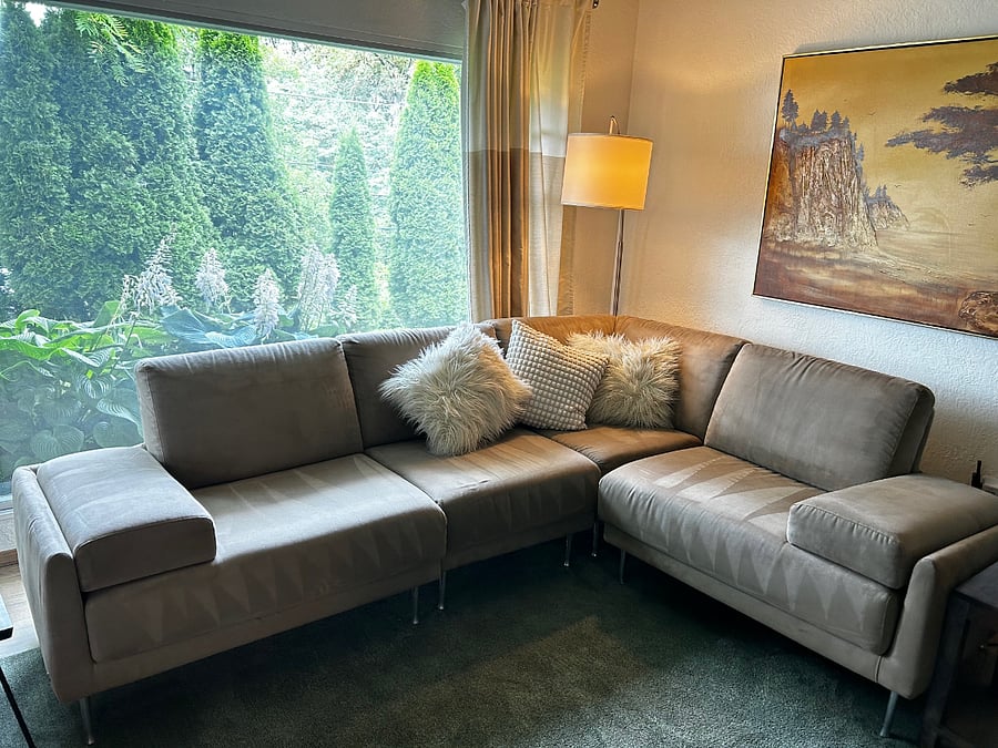Italian designer Natuzzi sectional sofa