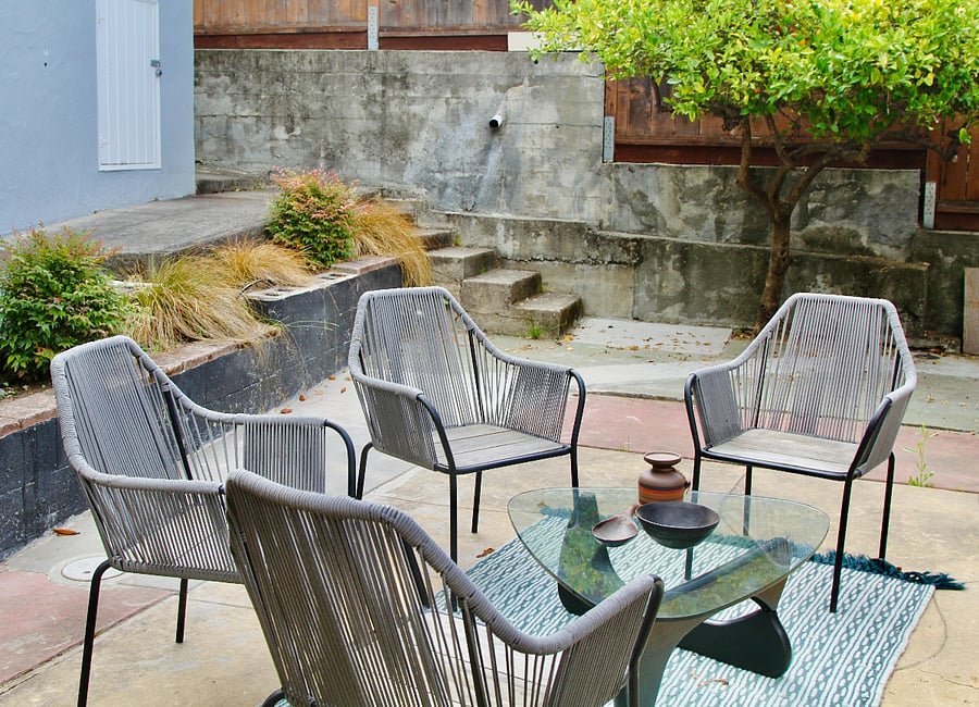 Backyard chill space.