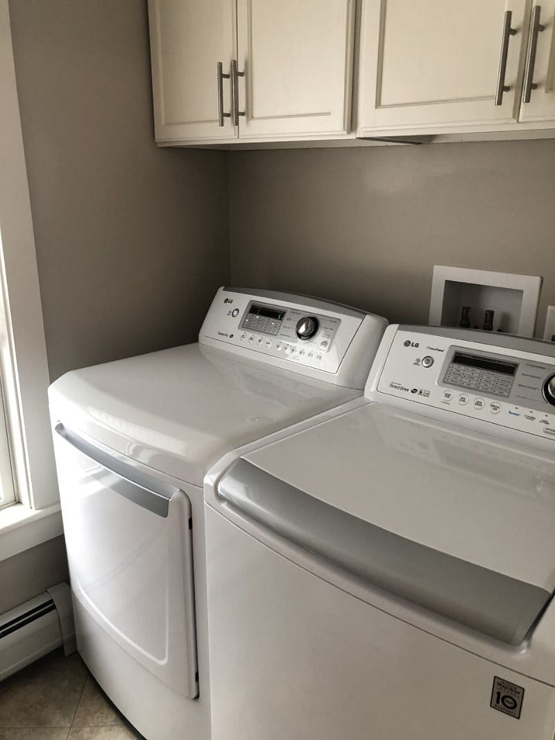 Upstairs laundry area
