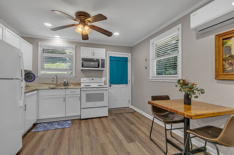 This is the kitchen taken from the living area.