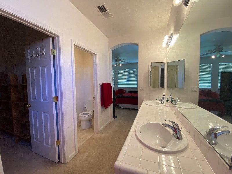 Master bathroom.
View from the tub/shower.