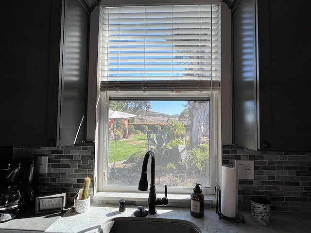View from kitchen sink