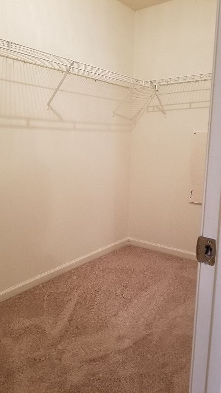 Large walking closet in each bedroom
