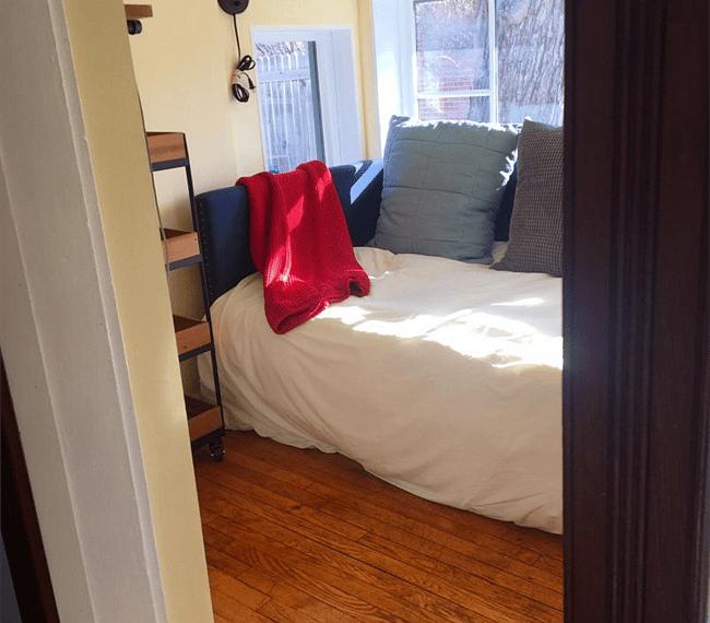 Downstairs small den with daybed