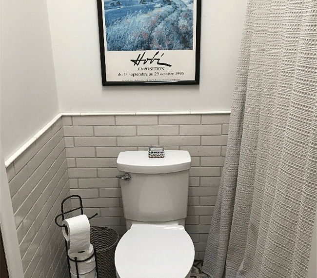 Walk in shower. Skylight in bathroom for lots of natural light.