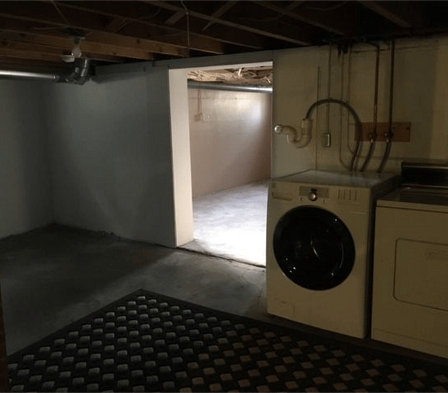 Laundry room in the basement