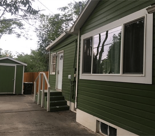 Driveway, side door entrance, the one we use the most; it has a keypad for entry which is super convenient - never forget your key again!