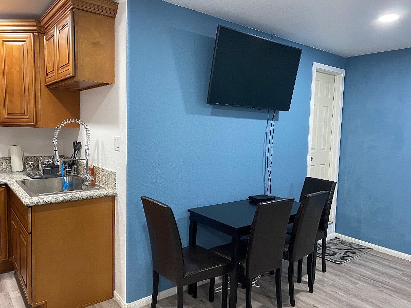 New 50 inch TV with Roku, Netflix, Disney, Cable, to enjoy and relax during your stay.