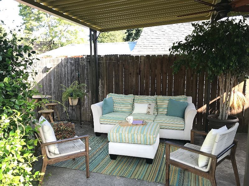 Covered patio relaxation!