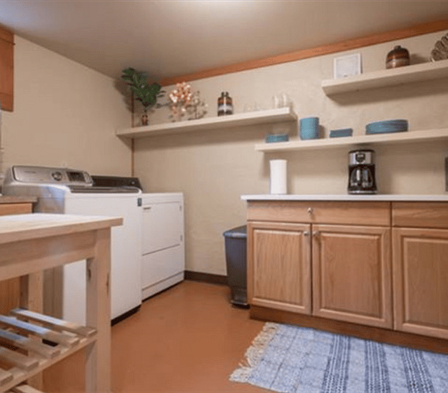 Not pictured: brand new washer and dryer (these are the old ones)