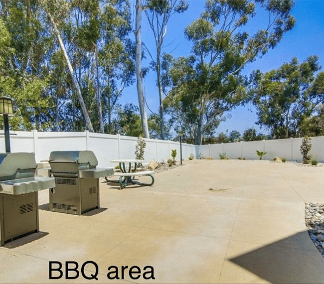 BBQ and lounge space at the complex.
