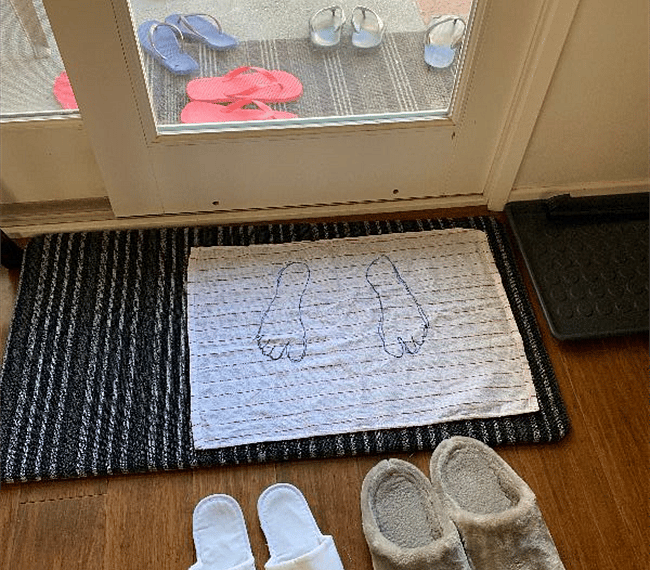Main House: patio entrance. Welcome clean feet!
